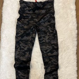 Spanx faux leather leggings camo